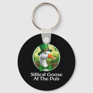 Dummste Gans im Pub St. Patricks Day Lustige Gans Schlüsselanhänger