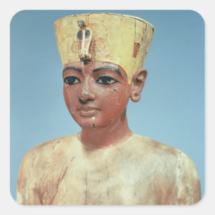 Dummy des jungen Tutankhamun Tragens Quadratischer Aufkleber