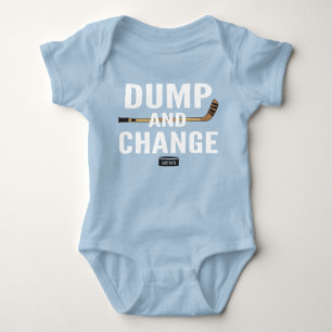 Dump and Change Hockey Baby Boy Blue Jersey Baby Strampler