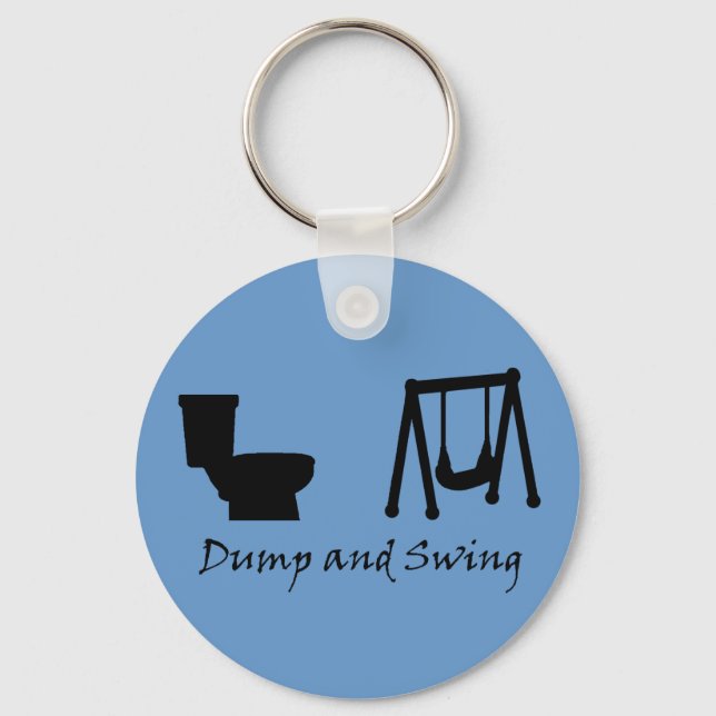 Dump and Swing - Ultimate Frisbee (dark) Schlüssel Schlüsselanhänger (Vorderseite)