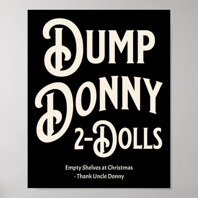 Dump Donny 2 Puppen Zwei Puppen Trump Zölle Humor  Poster (Vorne)