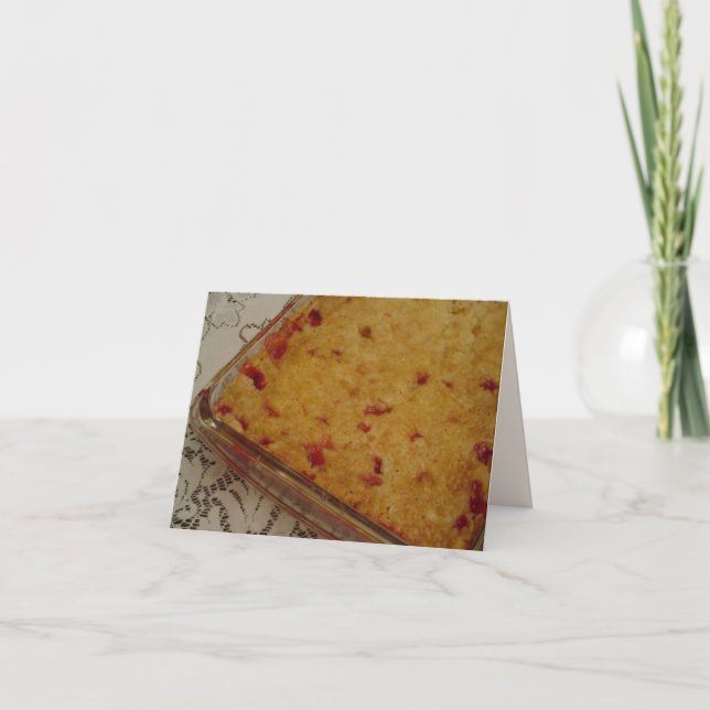 Dump-Kuchen-Rezept-Anmerkungs-Karte Karte (Vorderseite)