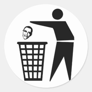 Dump Obama-Aufkleber Runder Aufkleber