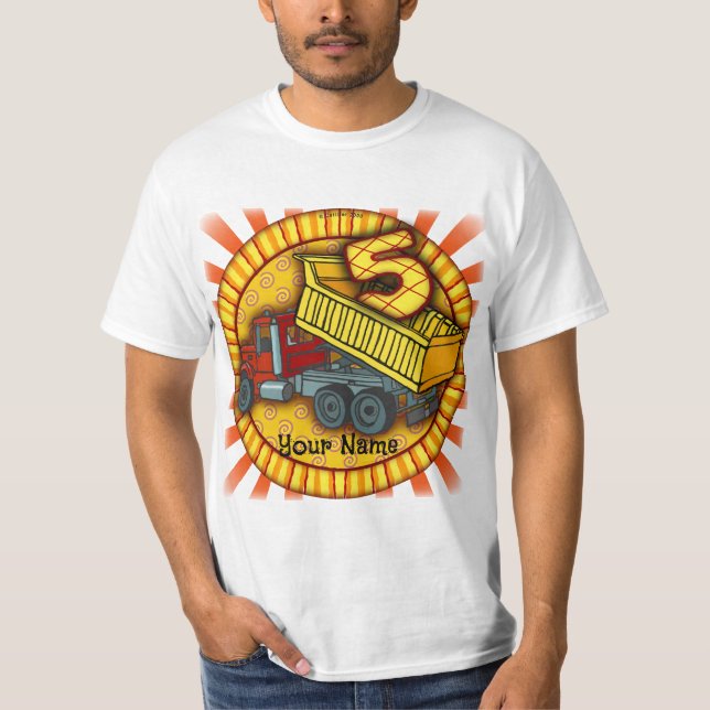 Dump Truck 5. Geburtstag T - Shirt (Vorderseite)