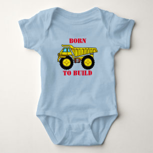 Dump Truck Baby Jersey Bodysuit Strampler