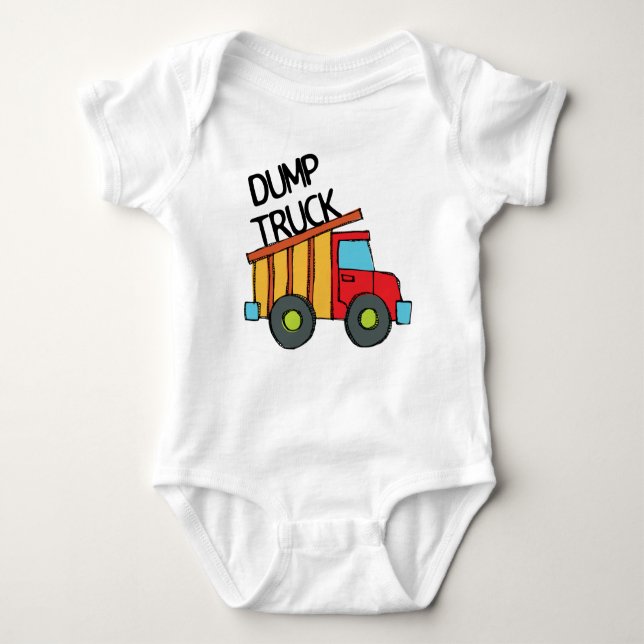Dump Truck Baby Strampler (Vorderseite)