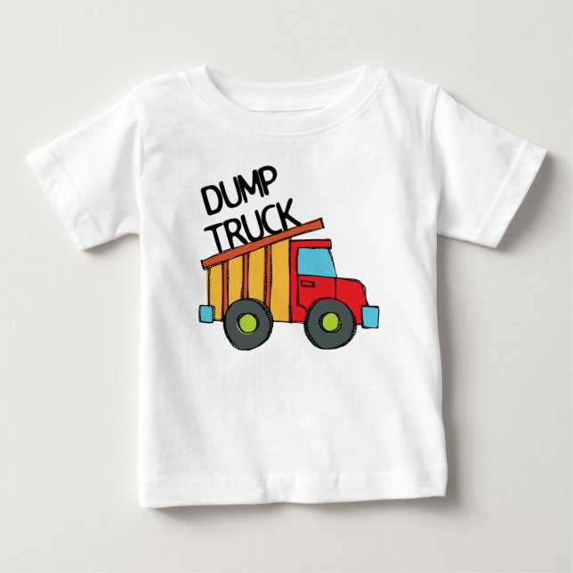 Dump Truck Baby T-shirt (Vorderseite)