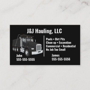 Dump Truck Business Card Visitenkarte