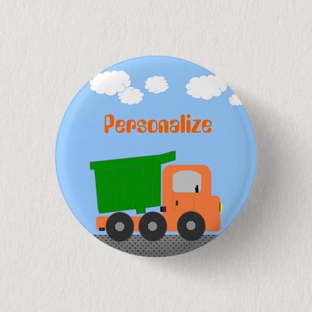 Dump Truck Button Abzeichen (Vorderseite)