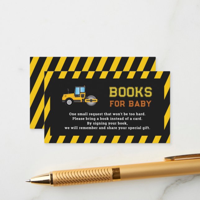Dump Truck Construction Baby Shooting Books for Ba Begleitkarte (Vorderseite/Rückseite Beispiel)