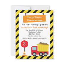 Dump Truck Construction Theme Kindergeburtstag Par