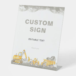 Dump Truck Construction Truck Birthday Party Sockelschild