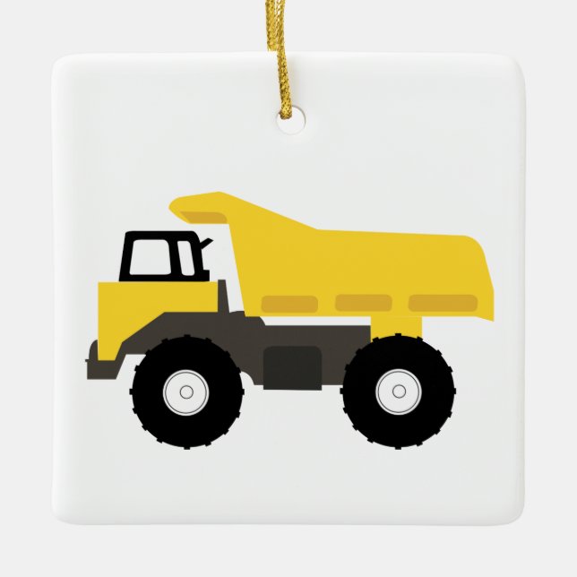 Dump Truck Construction Trucks Keramikornament (Vorderseite)