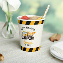 Dump Truck Construction Zone Birthday Ballon