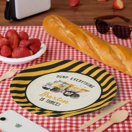 Dump Truck Construction Zone Birthday Paper Teller