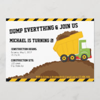 Dump Truck & Dirt Construction Zone Geburtstag
