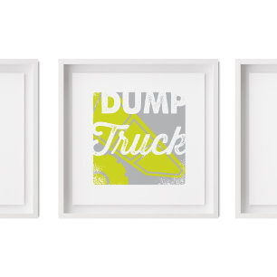 Dump Truck   Dump Truck Children's Kinderzimmer Ar Poster