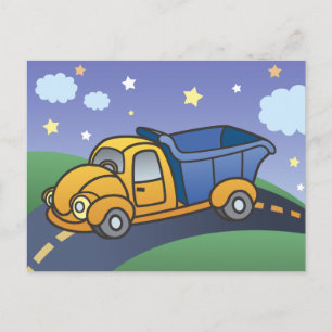Dump Truck Kids Art Postkarte