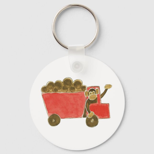 Dump Truck Monkey Schlüsselanhänger (Vorderseite)