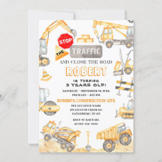 Dump Truck Party Einladung