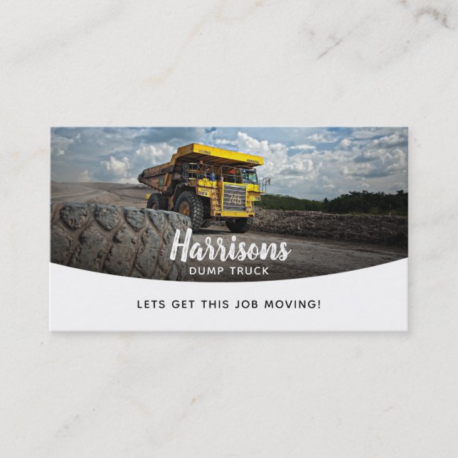 Dump Truck Slogans Business Cards Visitenkarte (Vorderseite)