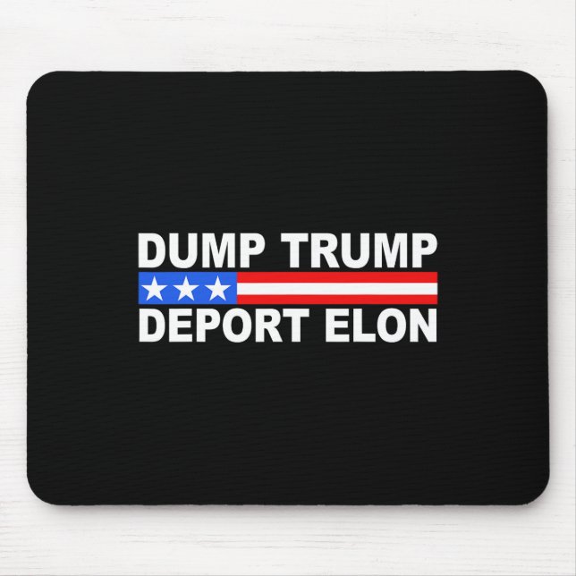 Dump Trump Abschieb Elon 50501  Mousepad (Vorne)