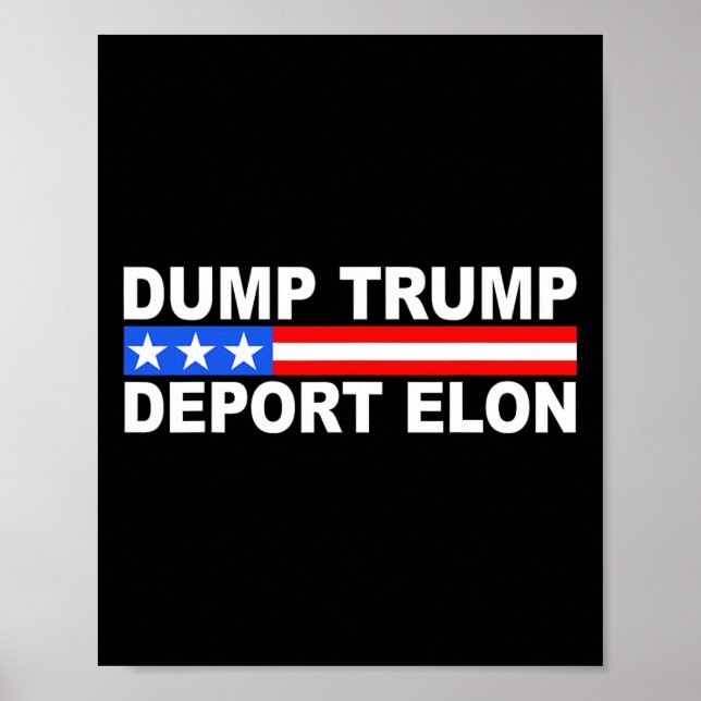 Dump Trump Abschieb Elon 50501  Poster (Vorne)