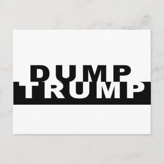 Dump Trump B&W Postkarte