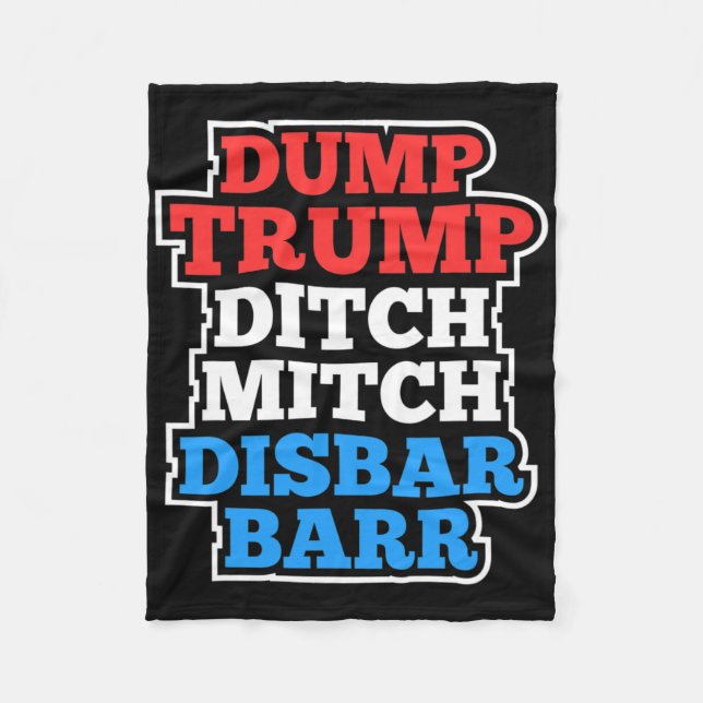 Dump Trump Ditch Mitch Disr Cool Resist Protest Fleecedecke (Vorderseite)