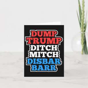 Dump Trump Ditch Mitch Disr Cool Resist Protest Karte