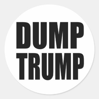 ‚DUMP TRUMP‘ RUNDER AUFKLEBER