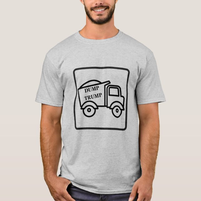 "DUMP TRUMP" T - Shirt von Männern (Vorderseite)