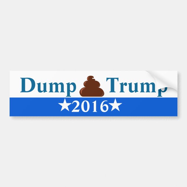 Dump-Trumpf Anti-Trumpf Autoaufkleber (Vorne)