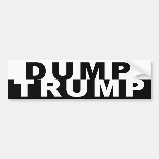Dump-Trumpf B&W Autoaufkleber (Vorne)