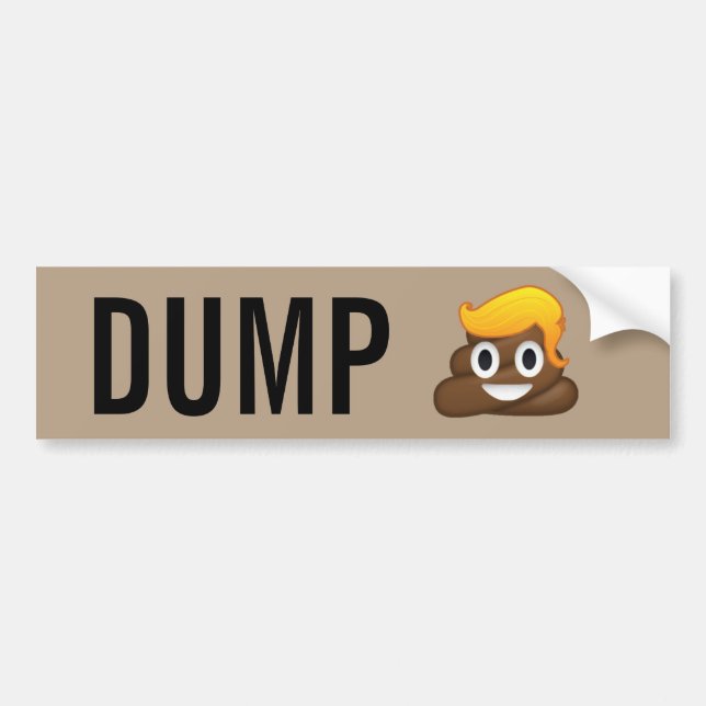 Dump-Trumpf kacken Emoji Autoaufkleber (Vorne)