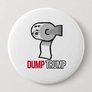 Dump-Trumpf mit Toilettenpapier - Anti-Trumpf - Button