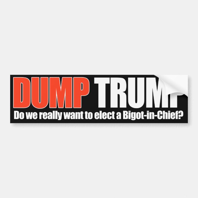 DUMP-TRUMPF - wollen wir wirklich einen Autoaufkleber (Vorne)