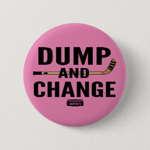 Dump-und Änderungs-Hockey-Baby-Rosa-Windel Button