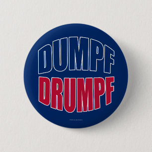 DUMPF DRUMPF (blau u. Rot auf Blau) Button