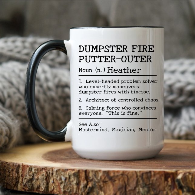 Dumping Firefighter Definition, Team Manager-Gesch Tasse (Von Creator hochgeladen)