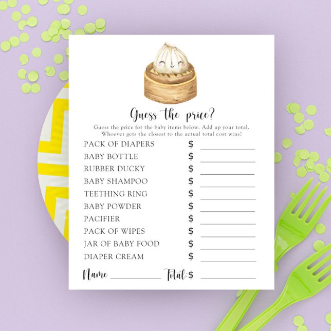 Dumpling Baby Dusche Rate den Preis? Spiel (Von Creator hochgeladen)