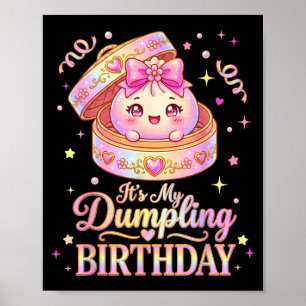 Dumpling Geburtstag Kawaii Regenbogen Anime Mädche Poster
