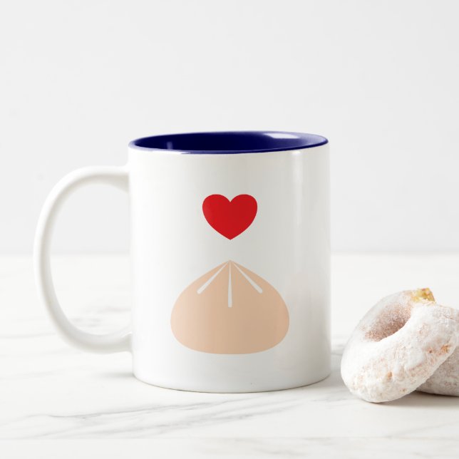 Dumpling Liebe Blue 11oz. Tasse (Mit Donut)