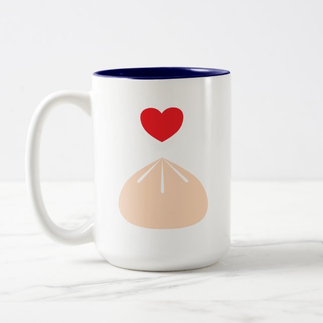 Dumpling Liebe Blue 15oz. Tasse (Links)