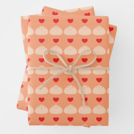 Dumpling-Liebe Cantaloupe Wrapping Paper Geschenkpapier Set