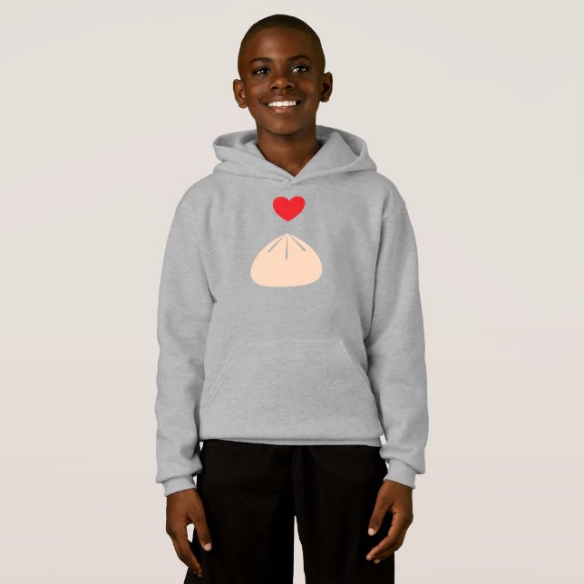 Dumpling Liebe Kids Unisex Pullover Hoodie (Vorne ganz)