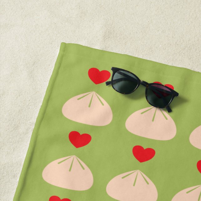 Dumpling Liebe Matcha Beach Handtuch (Beispiel)