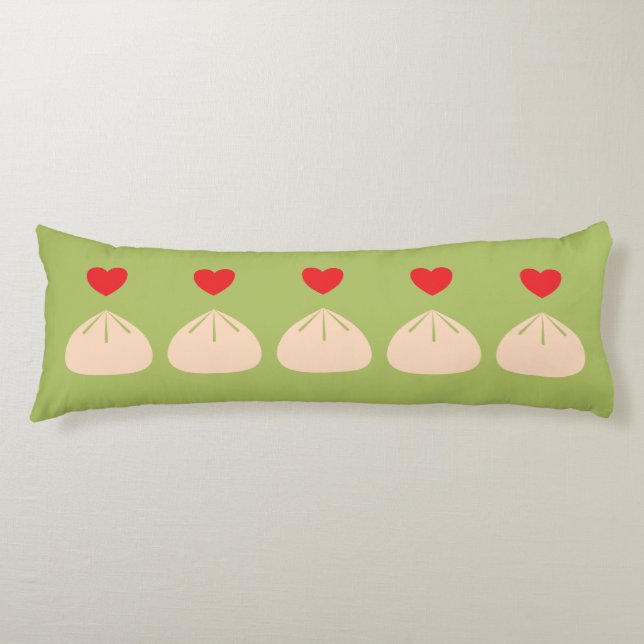 Dumpling Liebe Matcha Kissen (Vorderseite)