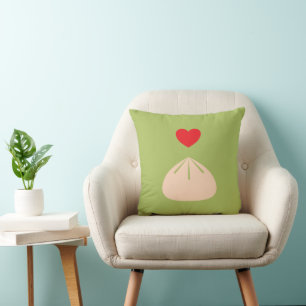 Dumpling Liebe Matcha Throw Kissen