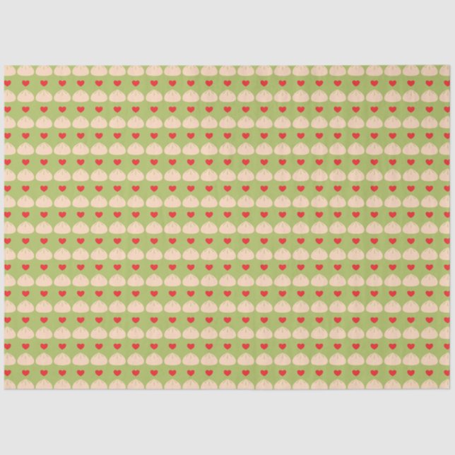 Dumpling Liebe Matcha Tissue Paper Seidenpapier (Vorderseite)